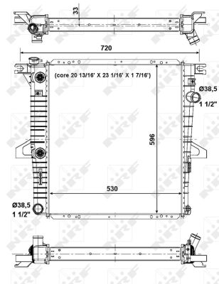 Nrf Kühler, Motorkühlung Größe 33.0 56033 - Bild 8