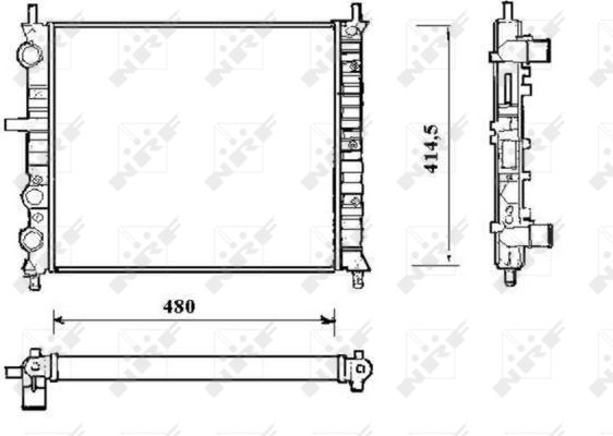 Wasserkühler Kühlrippen mechanisch gefügt 58191 NRF für FIAT MULTIPLA - Bild 7