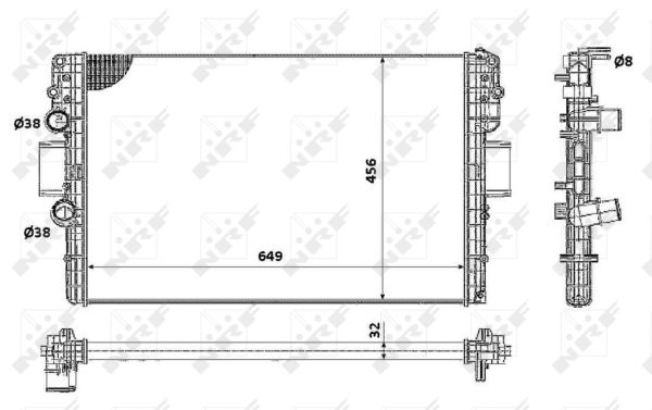 Kühler, Motorkühlung Kühlrippen mechanisch gefügt 58361 NRF für IVECO - Bild 9