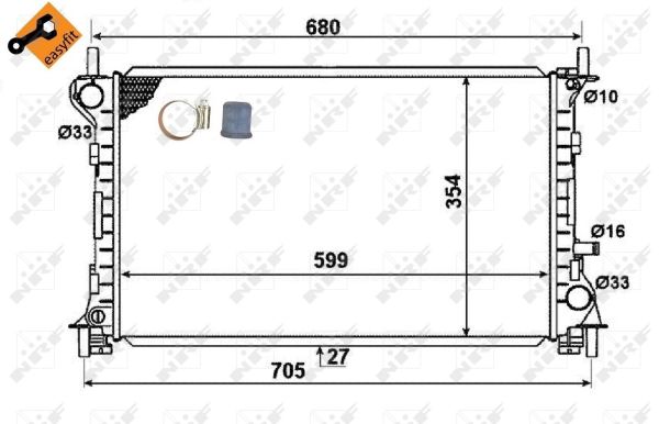 NRF 58375 Kühler für Motorkühlung Motorkühler Autokühler Kühler für Ford - Bild 6