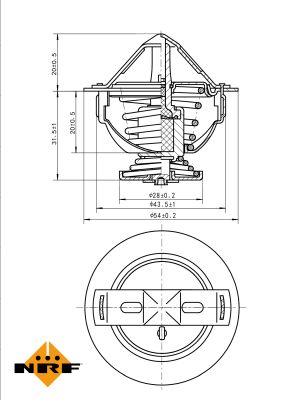 Nrf Thermostat, Kühlmittel [Hersteller-Nr. 725031] für Fiat - Bild 5