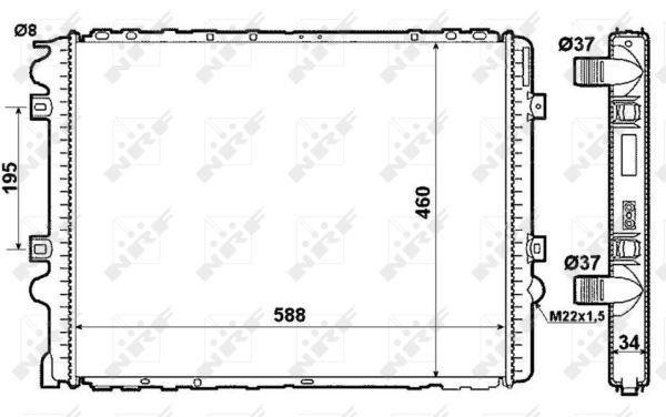 Für NRF NRF 509710 Engine radiator 509710 Engine radiator (without frame) fits - Bild 9
