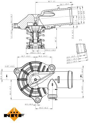 Nrf Thermostat Opel Suzuki 1,3 - Bild 8