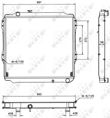 Kühler, Motorkühlung Kühlrippen gelötet 52088 NRF für TOYOTA LAND CRUISER 90 - Bild 6