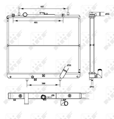 Kühler, Motorkühlung Kühlrippen gelötet 52234 NRF für MITSUBISHI L200 - Bild 6