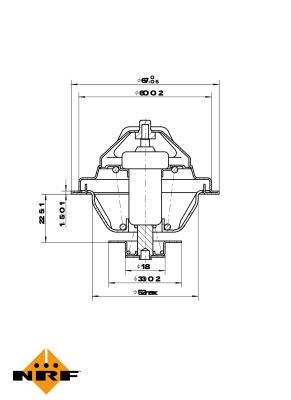 Thermostat, Kühlmittel ohne Gehäuse 725162 NRF für VW VOLVO - Bild 5