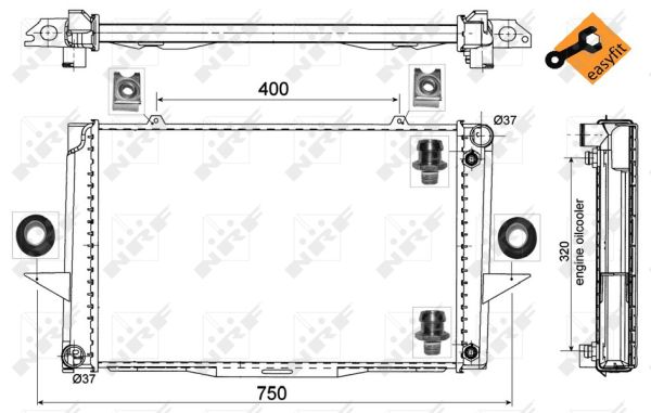 Kühler, Motorkühlung Kühlrippen gelötet 529509 NRF für VOLVO 850 850 Kombi S70 - Bild 7