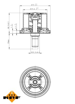 Thermostat, Kühlmittel ohne Gehäuse 725099 NRF für BMW 5 Z8 Roadster - Bild 6