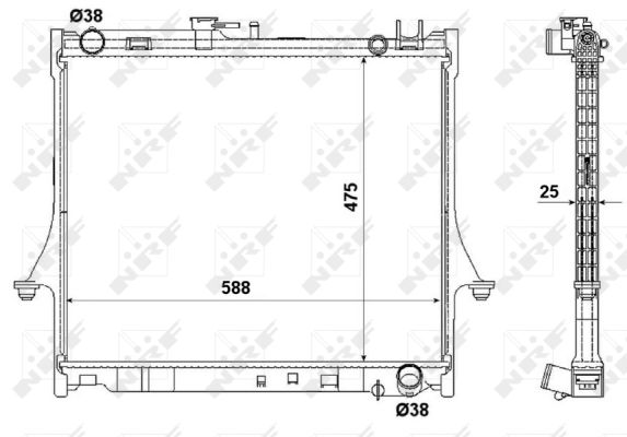 Für NRF NRF 53055 Engine radiator ISUZU D-MAX I 53055 Engine radiator fits: IS - Bild 9