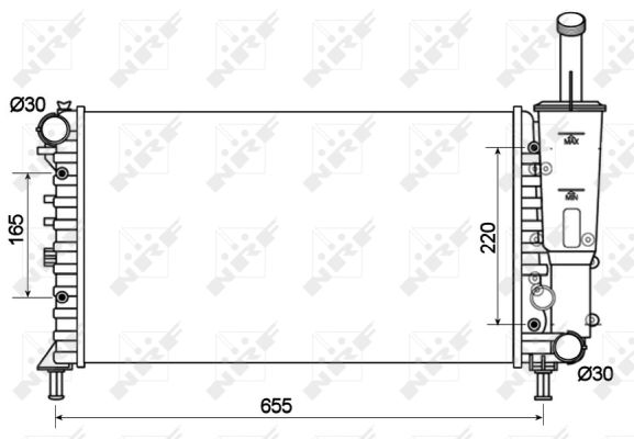 NRF Kühler, Motorkühlung 53124 für Fiat