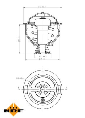 Thermostat Kühlmittel Öffnungstemperatur 80 °C NRF für u.a. VW JETTA - Bild 6
