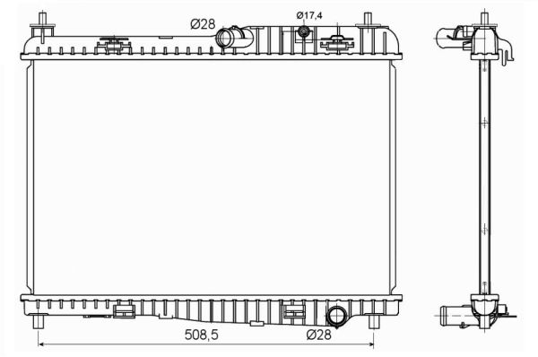 Wasserkühler Kühlrippen gelötet 53152 NRF für FORD FIESTA VI FIESTA VI Van B-MAX - Bild 5