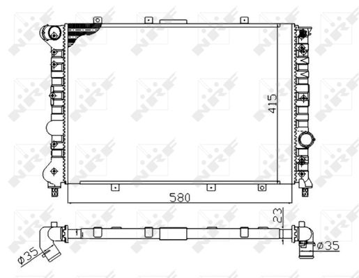 Wasserkühler Kühlrippen mechanisch gefügt 58202A NRF für ALFA ROMEO 156 - Bild 7