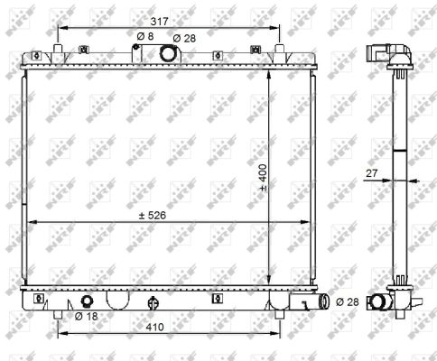 NRF Motorkühler Wasserkühler 59209 für SWIFT SUZUKI Aluminium 4 FZ NZ SPLASH EX - Bild 9