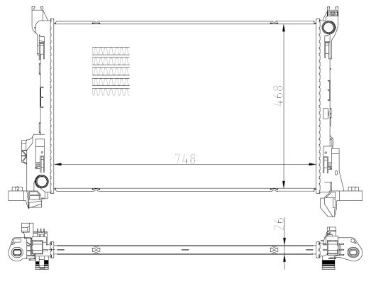 NRF 59295 Kühler für Motorkühlung Motorkühler Autokühler Kühler für Opel - Bild 7
