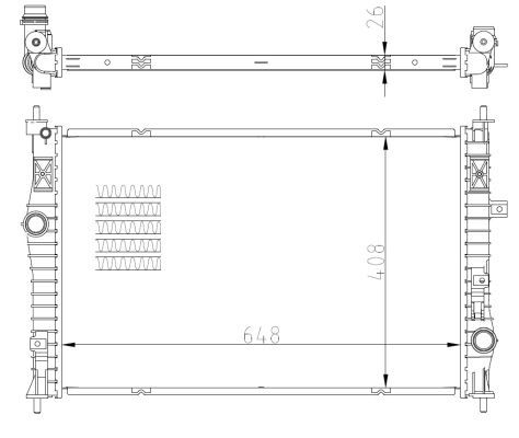 Nrf Kühler, Motorkühlung Größe 26.0 59355 - Bild 5
