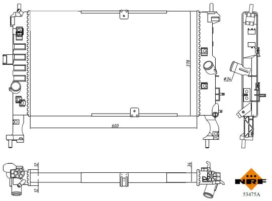 Nrf Kühler, Motorkühlung [Hersteller-Nr. 53475A] für Vauxhall, Opel - Bild 9