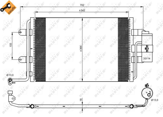 Für NRF 35227 Condenser, air conditioning, EASY FIT - Bild 10