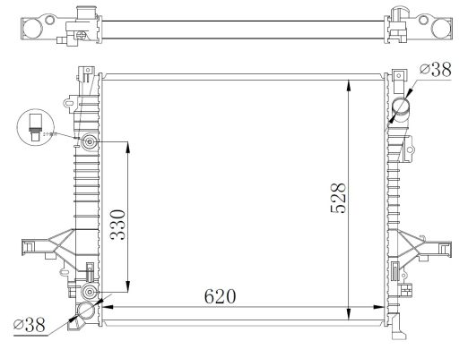 NRF Kühler, Motorkühlung 550019 für Volvo