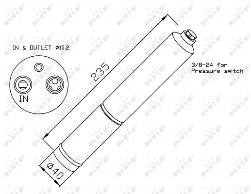 NRF Trockner, Klimaanlage EASY FIT 33224 für INFINITI NISSAN