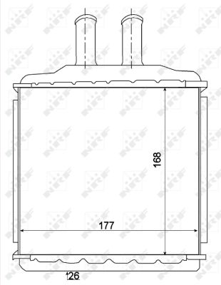 Wärmetauscher Innenraumheizung 168 mm - 177 mm NRF für u.a. CHEVROLET LACETTI - Bild 10