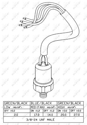 Für NRF NRF 38918 Pressure Switch, air conditioning 38918 Air-conditioning pre - Bild 8