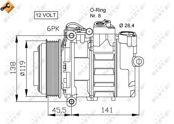 Nrf Klimakompressor Mercedes 32053 - Bild 6