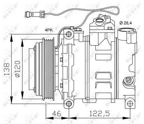 NRF Kompressor, Klimaanlage EASY FIT 32167 für VW Audi