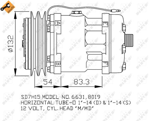 Kompressor, Klimaanlage PAG 100 32138 NRF - Bild 6