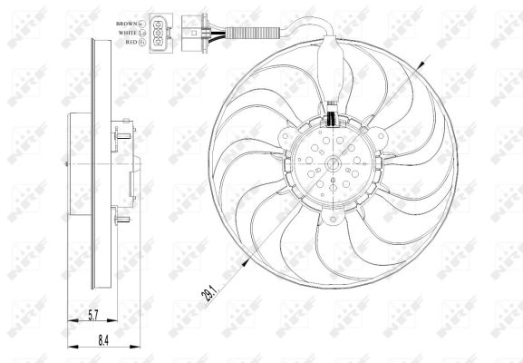 NRF Lüfter, Motorkühlung 47398 für VW