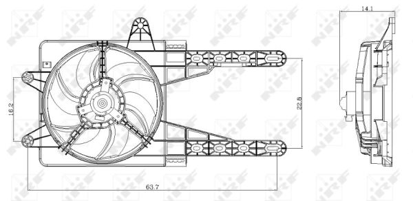 NRF Lüfter, Motorkühlung 47247 für Fiat LANCIA