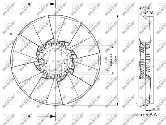 NRF Lüfterrad, Motorkühlung 49803 für Mercedes