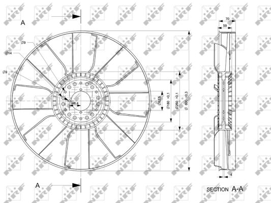 NRF Lüfterrad, Motorkühlung 49807 für Mercedes