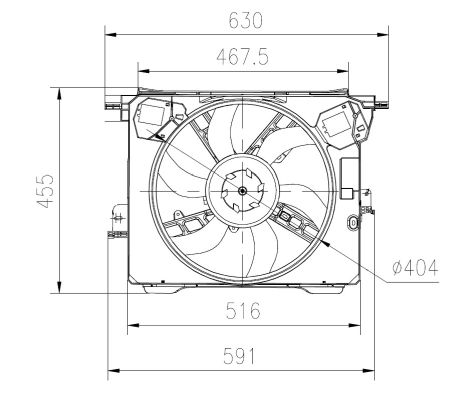 Für NRF NRF 47899 Fan, engine cooling 47899 Radiator fan (with housing) fits: - Bild 8