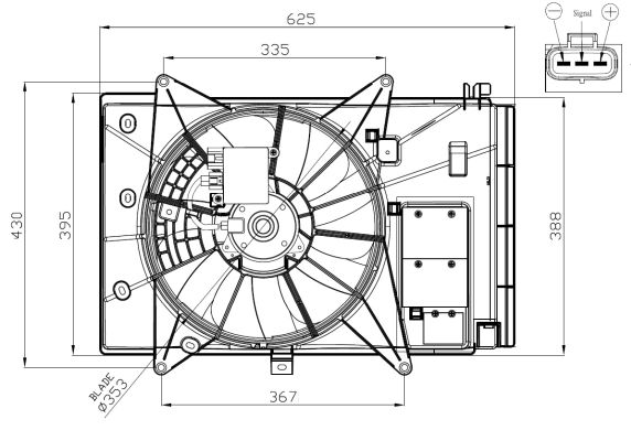 Für NRF NRF 47949 Fan, engine cooling 47949 Radiator fan (with housing) fits: - Bild 9