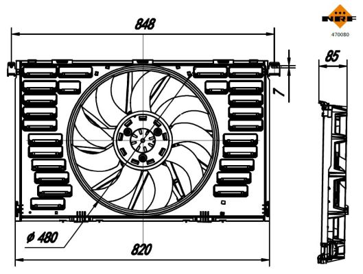 Kühlerventilator Einfachlüfter 470080 NRF für PORSCHE BENTLEY - Bild 8