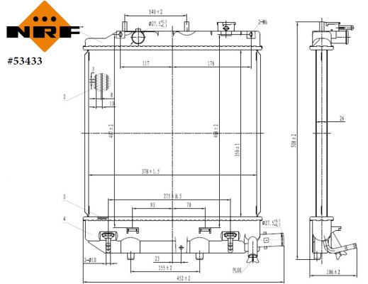 Nrf Kühler, Motorkühlung [Hersteller-Nr. 53433] für Mazda - Bild 9