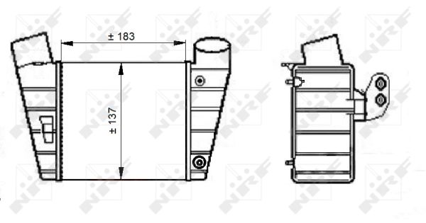 Ladeluftkühler Wärmetauscher-Prinzip 183 mm - 137 mm NRF für u.a. AUDI A3 - Bild 7