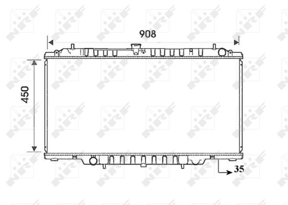 NRF Kühler, Motorkühlung 53830 für NISSAN