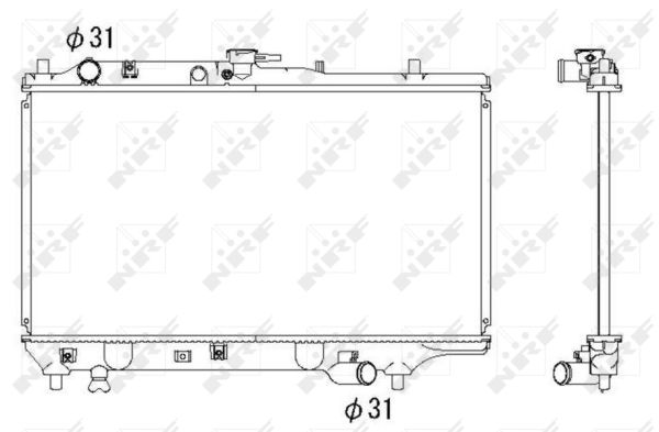 Wasserkühler Kühlrippen gelötet 53322 NRF für MAZDA 323 F IV - Bild 10