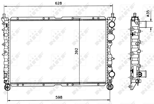 Für NRF NRF 58085 Engine radiator ALFA ROMEO 145, 146, 155 58085 Engine radiat - Bild 6