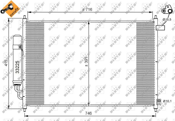 Nrf Kondensator, Klimaanlage [Hersteller-Nr. 35866] für Honda - Bild 7