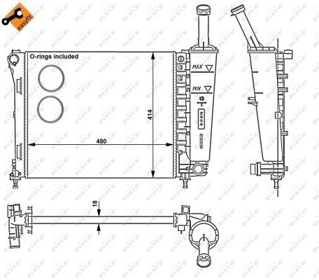 Für NRF 53526 RADIATOR - Bild 8