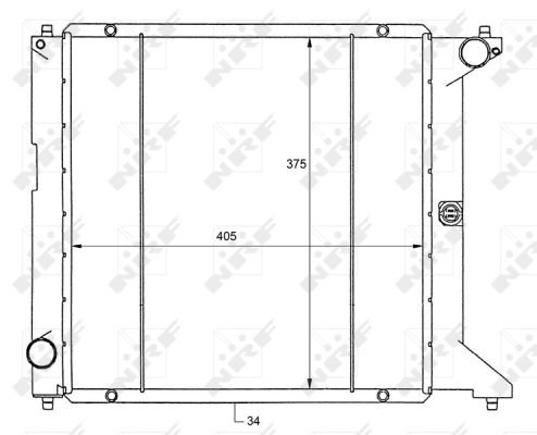 Nrf Kühler, Motorkühlung [Hersteller-Nr. 50127] für Rover - Bild 4