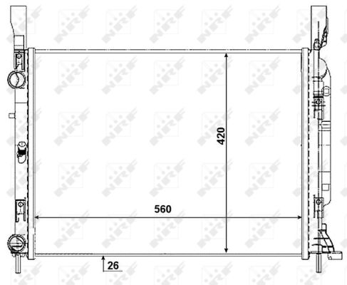 Kühler Motor Kühlrippen gelötet 562 - 418 mm Alu NRF für u.a. RENAULT KANGOO - Bild 9