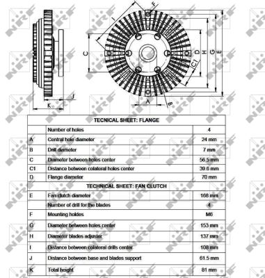 NRF Kupplung, Kühlerlüfter 49549 für MITSUBISHI