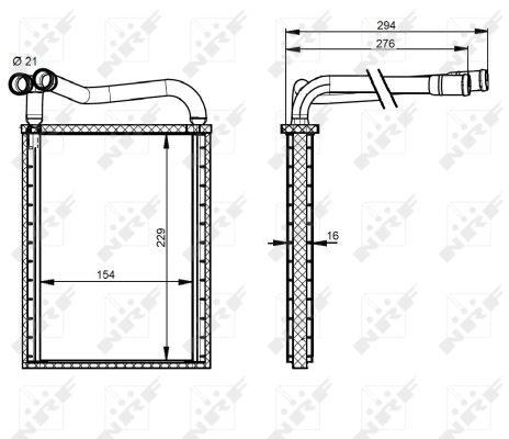 Wärmetauscher Innenraumheizung 230 mm - 145 mm NRF für u.a. HYUNDAI ACCENT - Bild 10