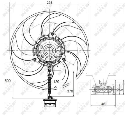 NRF Lüfter, Motorkühlung 47373 für VW