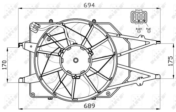 NRF Lüfter, Motorkühlung 47465 für Ford