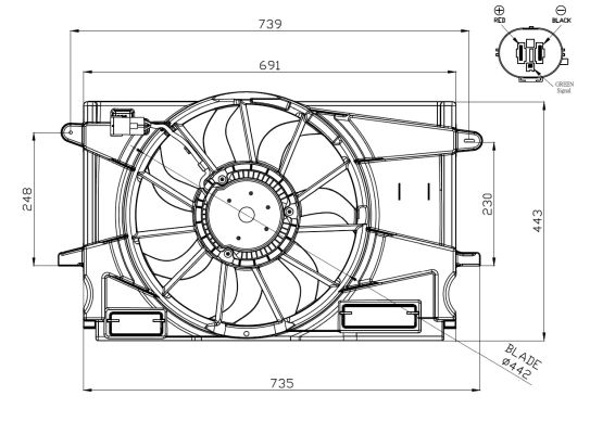 Kühlerventilator Einfachlüfter 47951 NRF für OPEL ASTRA K ASTRA K Sports Tourer - Bild 5